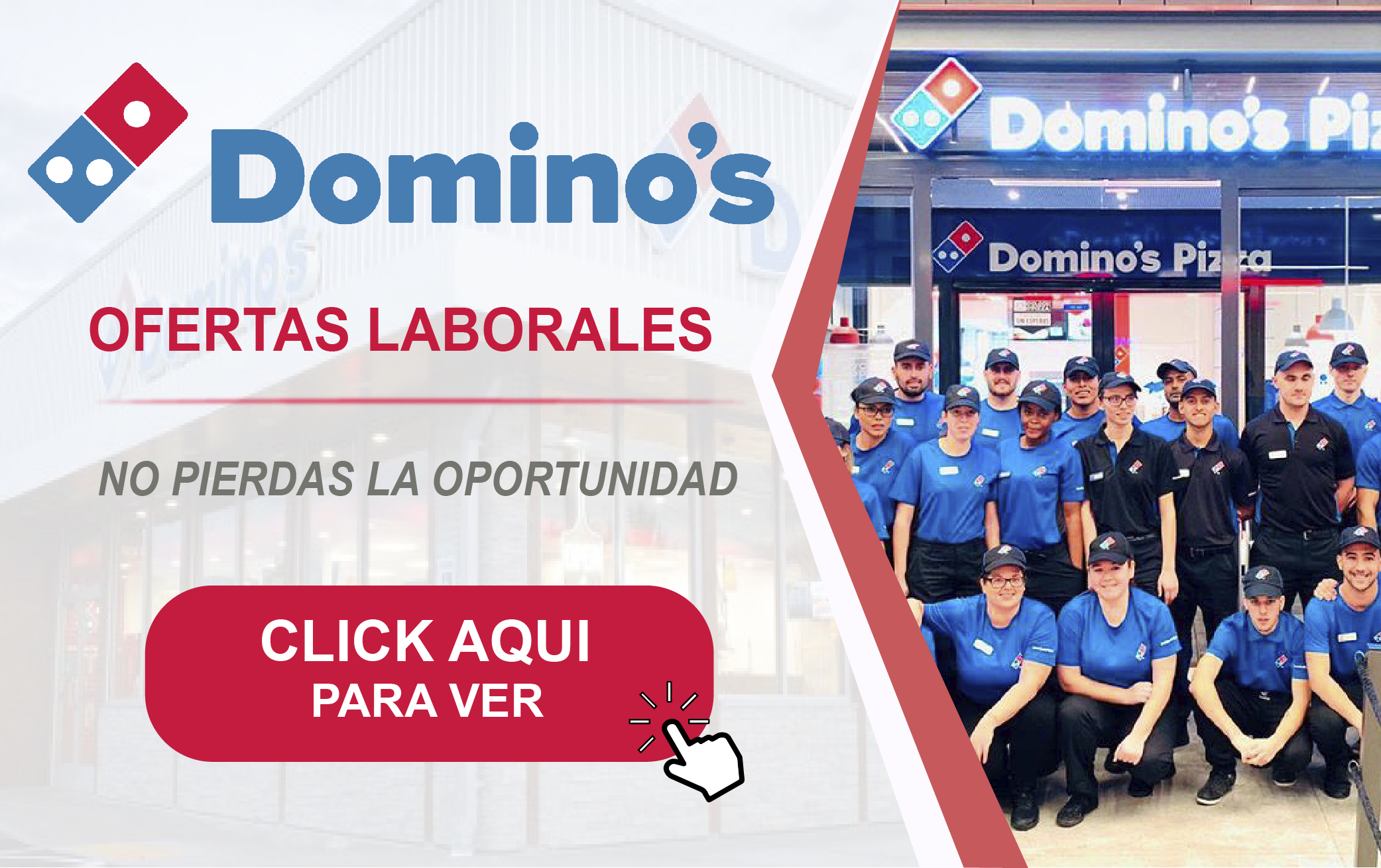 ¡Únete al equipo de Domino’s y sé el rey de la pizza!