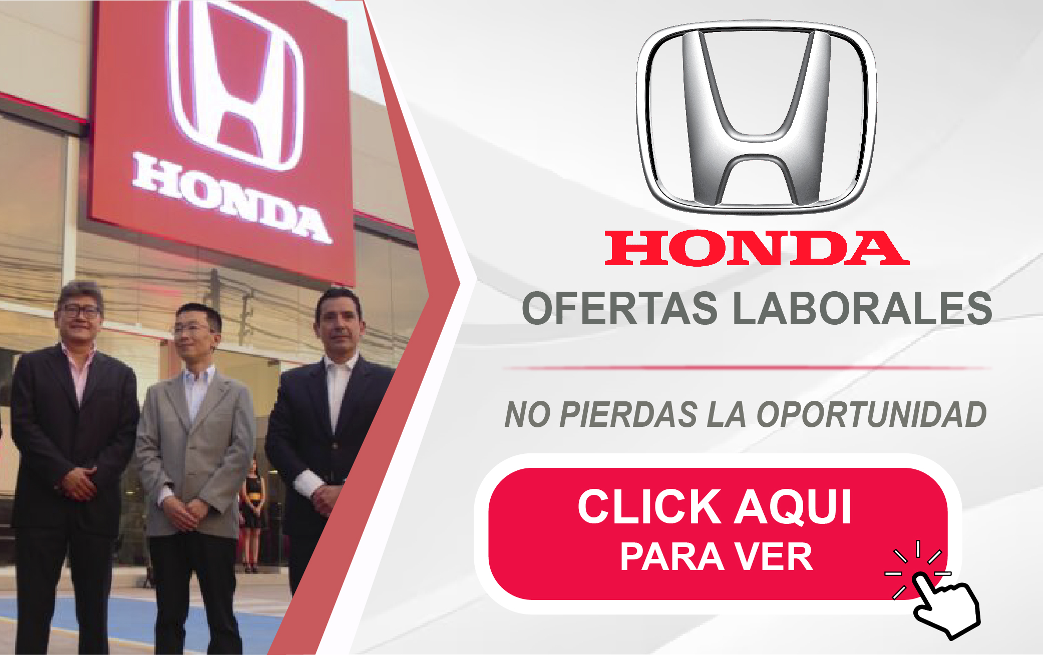 ¡Recibe Tu Premio! Oportunidad Laboral en Honda