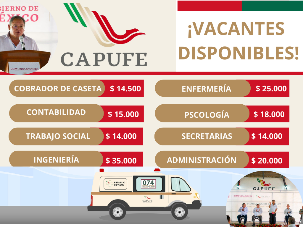 ¡Nueva convocatoria laboral en CAPUFE – México! No pierdas esta gran oportunidad laboral