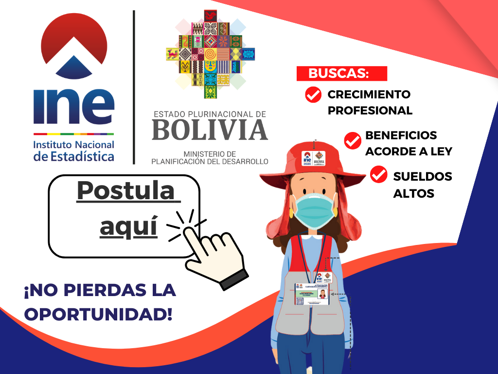 ¡Convocatoria nacional en INE BOLIVIA, esta es tu oportunidad laboral no la dejes ir!