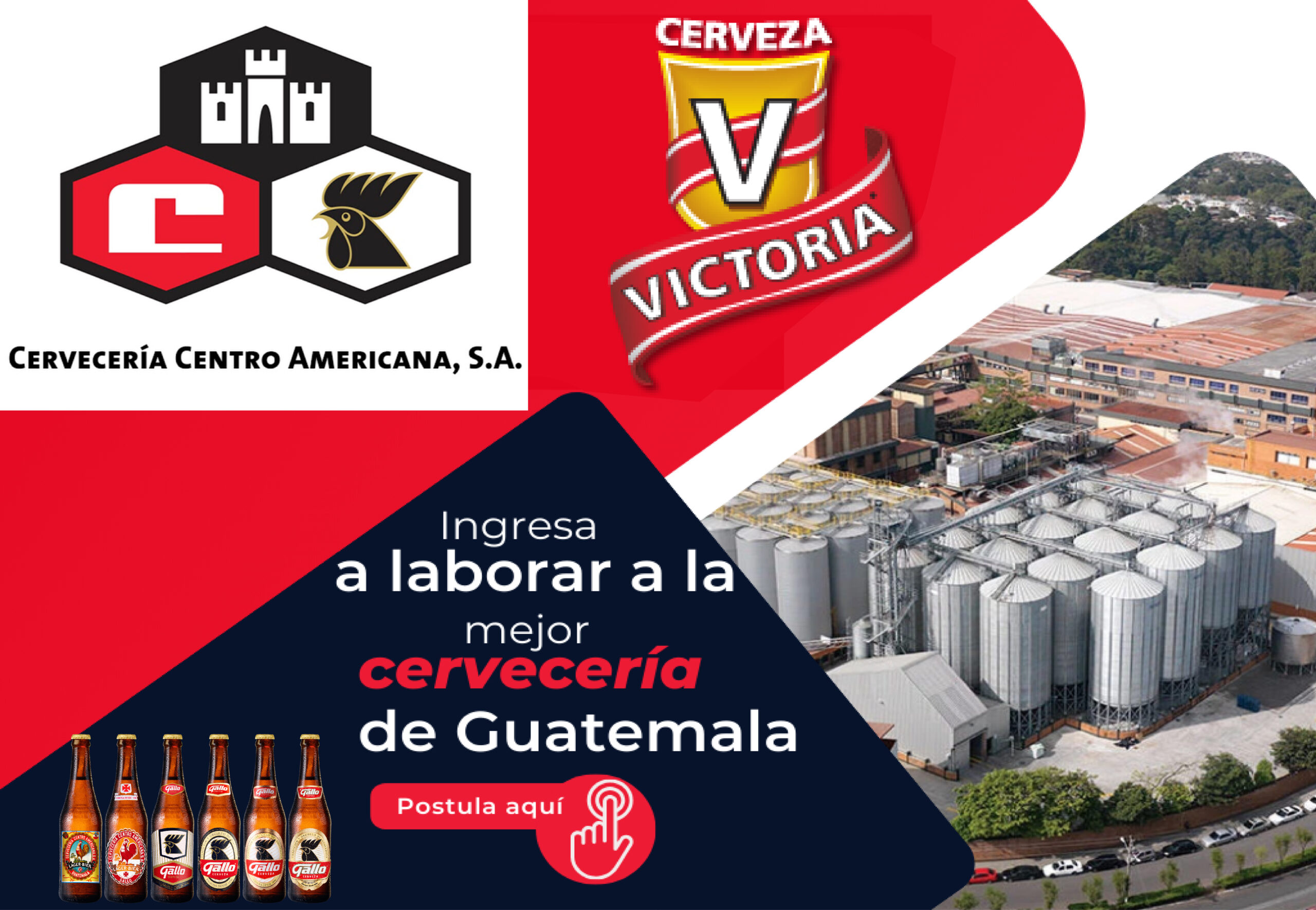 ¡Trabaja en la Cerveceria centro americana, se parte de una de las mejores empresas a nivel nacional!