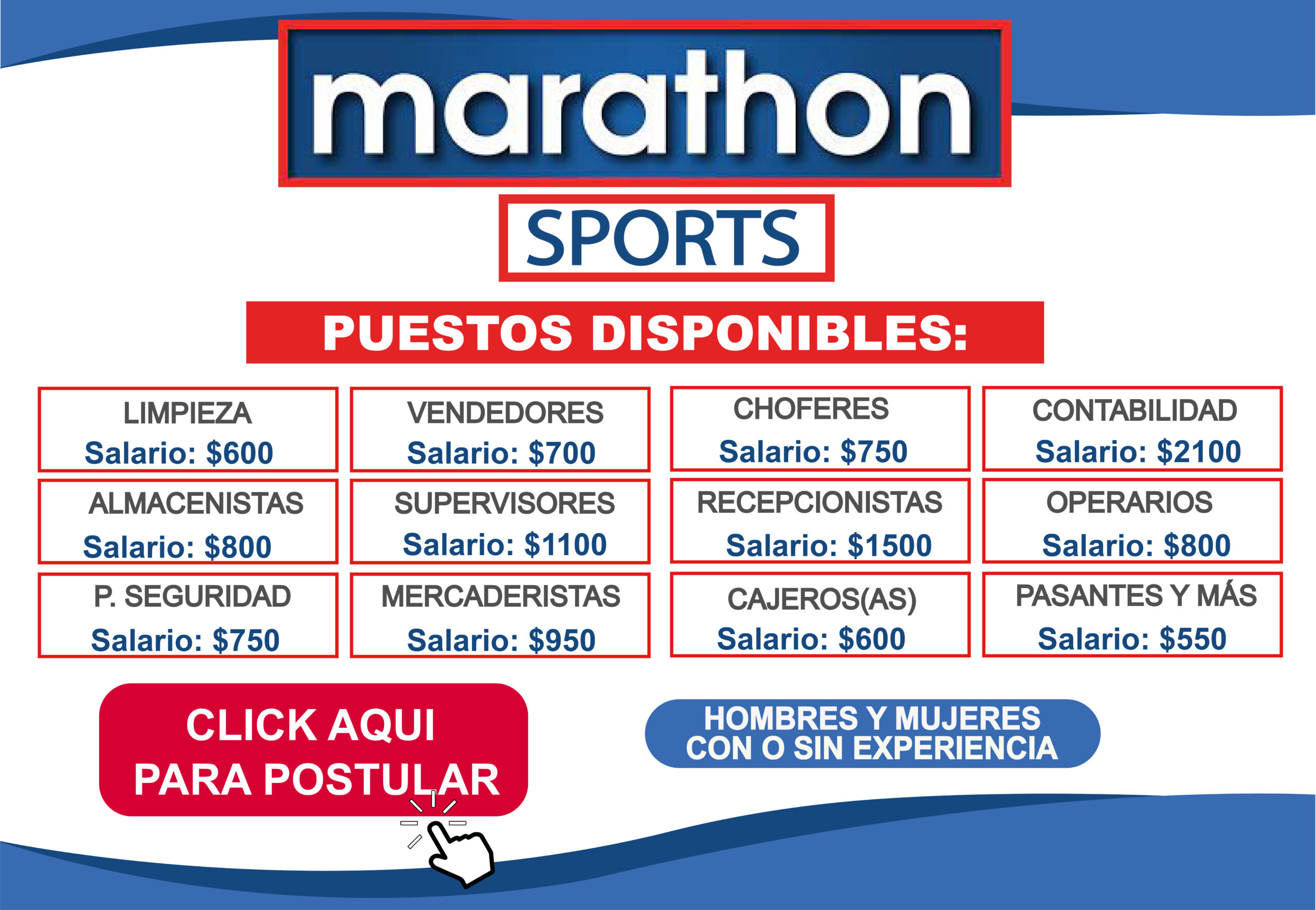 Nueva convocatoria nacional en Marathon Sports Ecuador