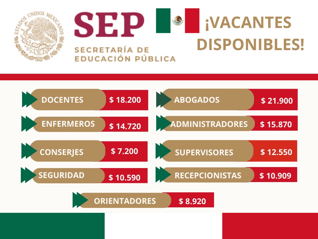 Nueva convocatoria laboral en la SEP SECRETARIA DE EDUCACION PÚBLICA  de MÉXICO